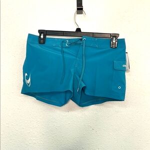 O’Neill hyperfreak Women's Size 5 Teal Swim Shorts NWT